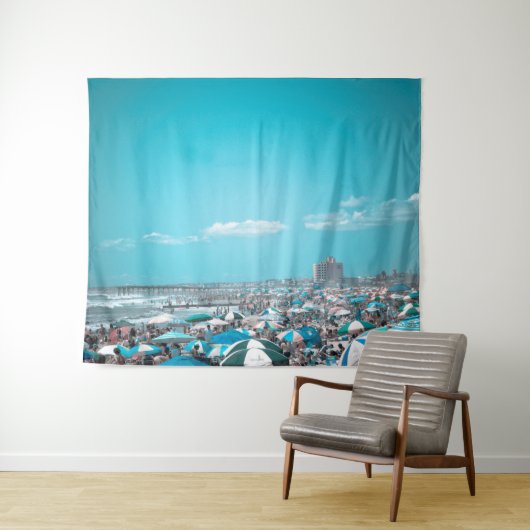 Tenture Jersey Shore Coastal Beach Art Tapestry (En situation (horizontale))
