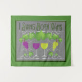 Tenture J'essuie les deux manières pour le vin (Devant (Horizontal))