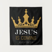 Tenture JÉSUS arrive - Apocalypse 17:14 Foi chrétienne (Devant)