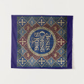 Tenture 'Jesus Christ is KING' Christian Inspired Tapestry (Devant (Horizontal))