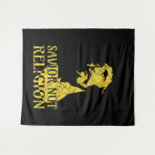 Tenture Jésus Christ - Sauveur Pas Religion (Devant (Horizontal))