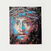 Tenture Jésus Christ Thorn Couronne Passion Art Abstrait (Devant)