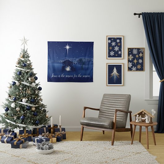 Tenture Jésus est la raison de la Nativité