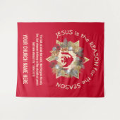 Tenture Jésus est la raison de Noël personnalisé (Devant (Horizontal))