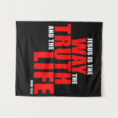 Tenture JÉSUS est la VÉRITÉ et la VIE - Jean 14 (Devant (Horizontal))