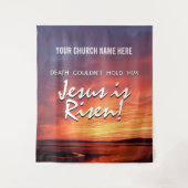 Tenture JÉSUS EST RESSUSCITÉ Église chrétienne Pâques (Devant)