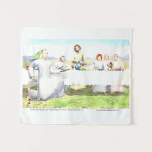 Tenture Jésus et Marie au Mariage de Cana