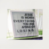 Tenture Jésus vaut tout Signe chrétien (Devant (Horizontal))