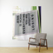 Tenture Jésus vaut tout Signe chrétien (En situation)