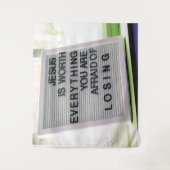 Tenture Jésus vaut tout Signe chrétien (Devant)