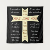 Jésus vous aime art mural