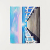 Tenture Jetée, océan et ciel à Dawn (Devant)