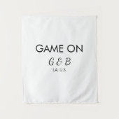 Tenture Jeu ajouter nom du couple mariage lieu ville g (Devant)