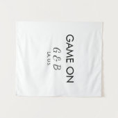 Tenture Jeu ajouter nom du couple mariage lieu ville g (Devant (Horizontal))