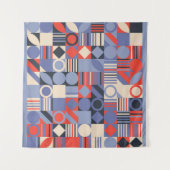 Tenture Jeu de couvertures géométriques rétro. Design rétr (Devant (Horizontal))