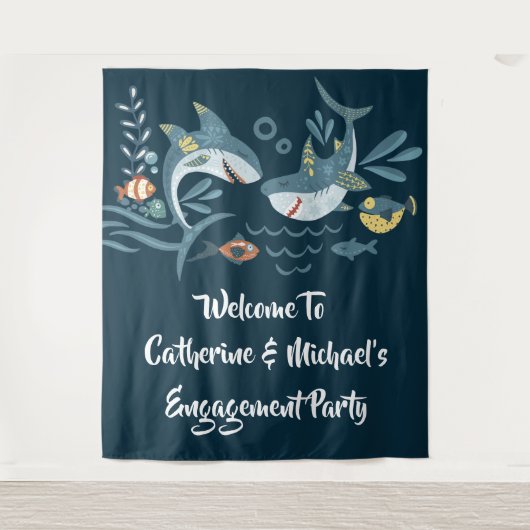 Tenture Jeu de fiançailles sur le thème de la plage de req (Devant)