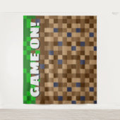 Tenture Jeu Sur Bloc Pixellit Jeu Anniversaire (Devant)