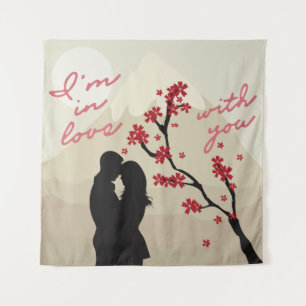 Tenture Jeune couple romantique mignon amoureux, histoire