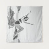 Tenture Jeune femme attirante en bikini sur la plage (Devant (Horizontal))