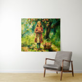 Tenture Jeune fille dans un Apple Orchard (En situation (horizontale))