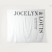 Tenture Jocelyn Mariage moderne noir et blanc (Devant (Horizontal))