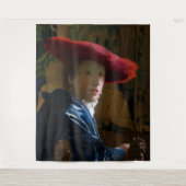 Tenture Johannes Vermeer - Fille avec un Casquette rouge (Devant)