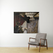 Tenture Johannes Vermeer - Officier avec une fille qui rit (En situation (horizontale))