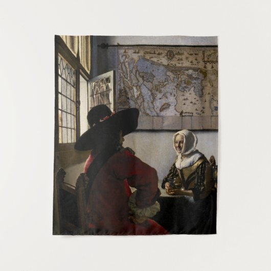 Tenture Johannes Vermeer - Officier avec une fille qui rit (Devant)