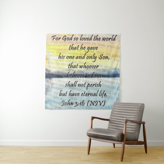 Tenture John 3:16 (En situation)