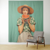 Tenture Joie d'été avec Watermelon (En situation)