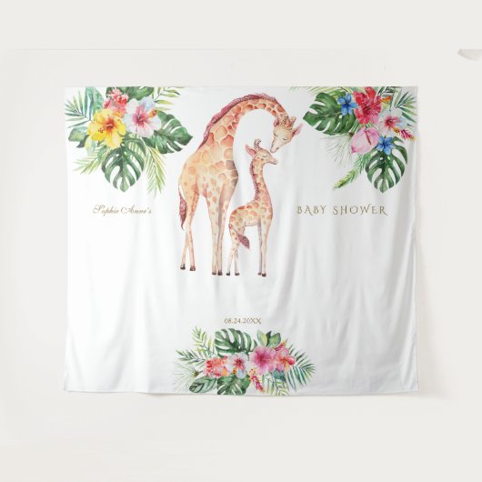 Tenture Joli accessoire de photobooth pour baby shower gir (Devant (Horizontal))