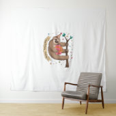 Tenture Joli Anniversaire à la Sloth (En situation (horizontale))