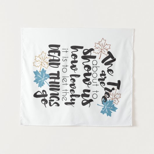 Tenture Joli automne feuilles art citations design (Devant (Horizontal))