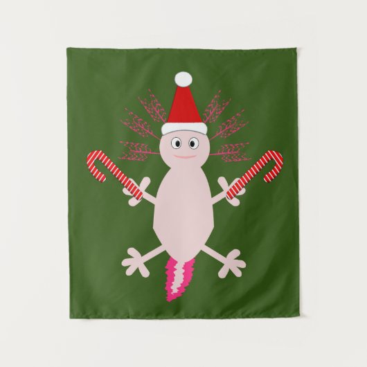 Tenture Joli Axolotl de Noël (Devant)