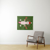 Tenture Joli Axolotl de Noël (En situation (horizontale))