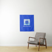 Tenture Joli bleu Menorah Hanoukka (En situation)