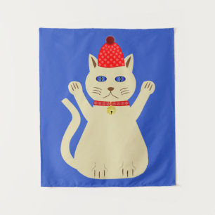 Tenture Joli chat de Noël