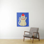 Tenture Joli chat de Noël (En situation)
