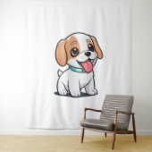 Tenture Joli chiot (En situation)