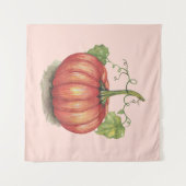 Tenture Joli Citrouille Avec Vins En Aquarelle (Devant (Horizontal))