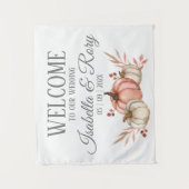 Tenture Joli Citrouille Bouquet Mariage (Devant)