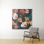 Tenture joli design de fleur illustration textile art, pat (En situation)