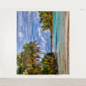 Tenture Joli été Hawaiian Beach Aquarelle (Devant)