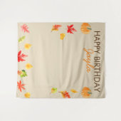 Tenture Joli fond de scène de citrouille d'anniversaire d' (Devant (Horizontal))