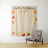 Tenture Joli fond de scène de naissance avec citrouille d' (En situation)