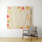 Tenture Joli fond de scène de naissance avec citrouille d' (En situation (horizontale))