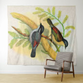 Tenture joli imprimé d'oiseaux (En situation (horizontale))