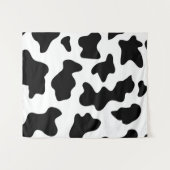 Tenture joli imprimé noir et blanc de vaches laitières de  (Devant (Horizontal))