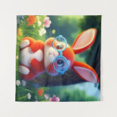 Tenture Joli Lapin Rouge Assis Sous L'Arbre-75767 (Devant (Horizontal))