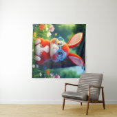 Tenture Joli Lapin Rouge Assis Sous L'Arbre-75767 (En situation (horizontale))